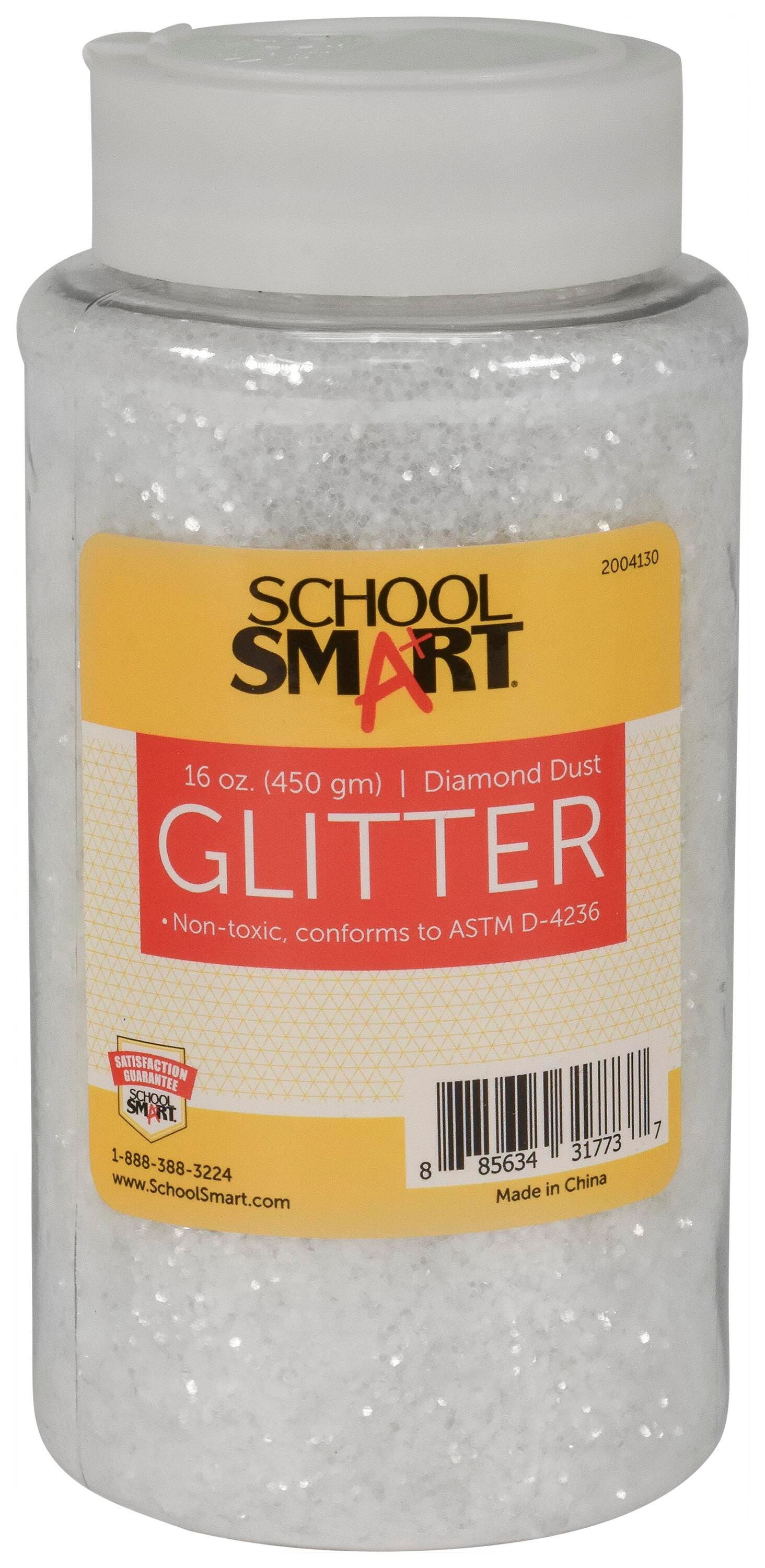 School Smart Craft Glitter, 1 Pound Jar, Diamond 2004130
